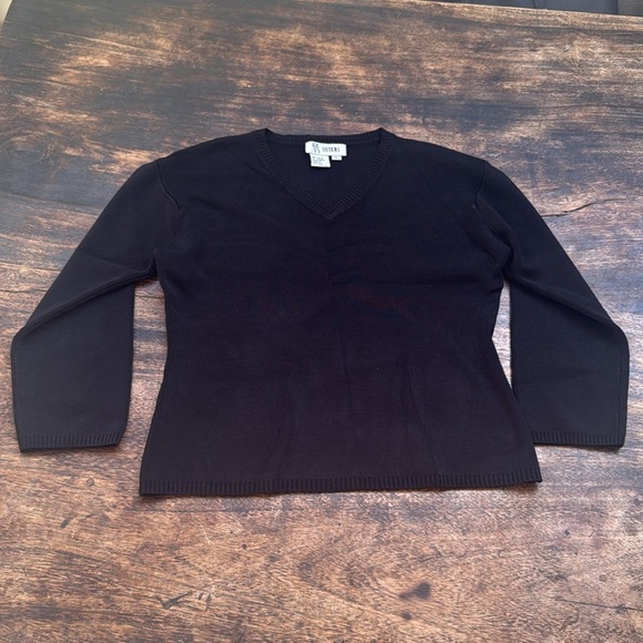 Sisters Black V-Neck Women Sweater size large - Picture 2 of 8